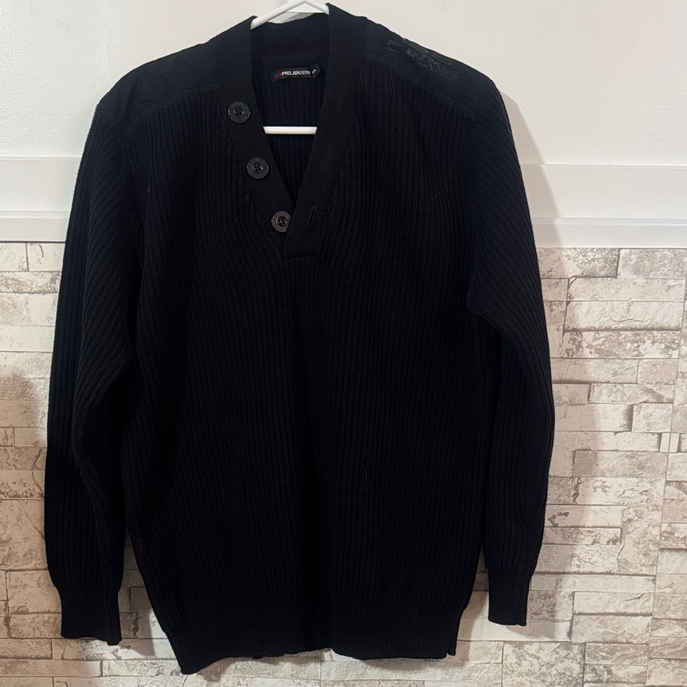 Stylish Black V-Neck Sweater for Men